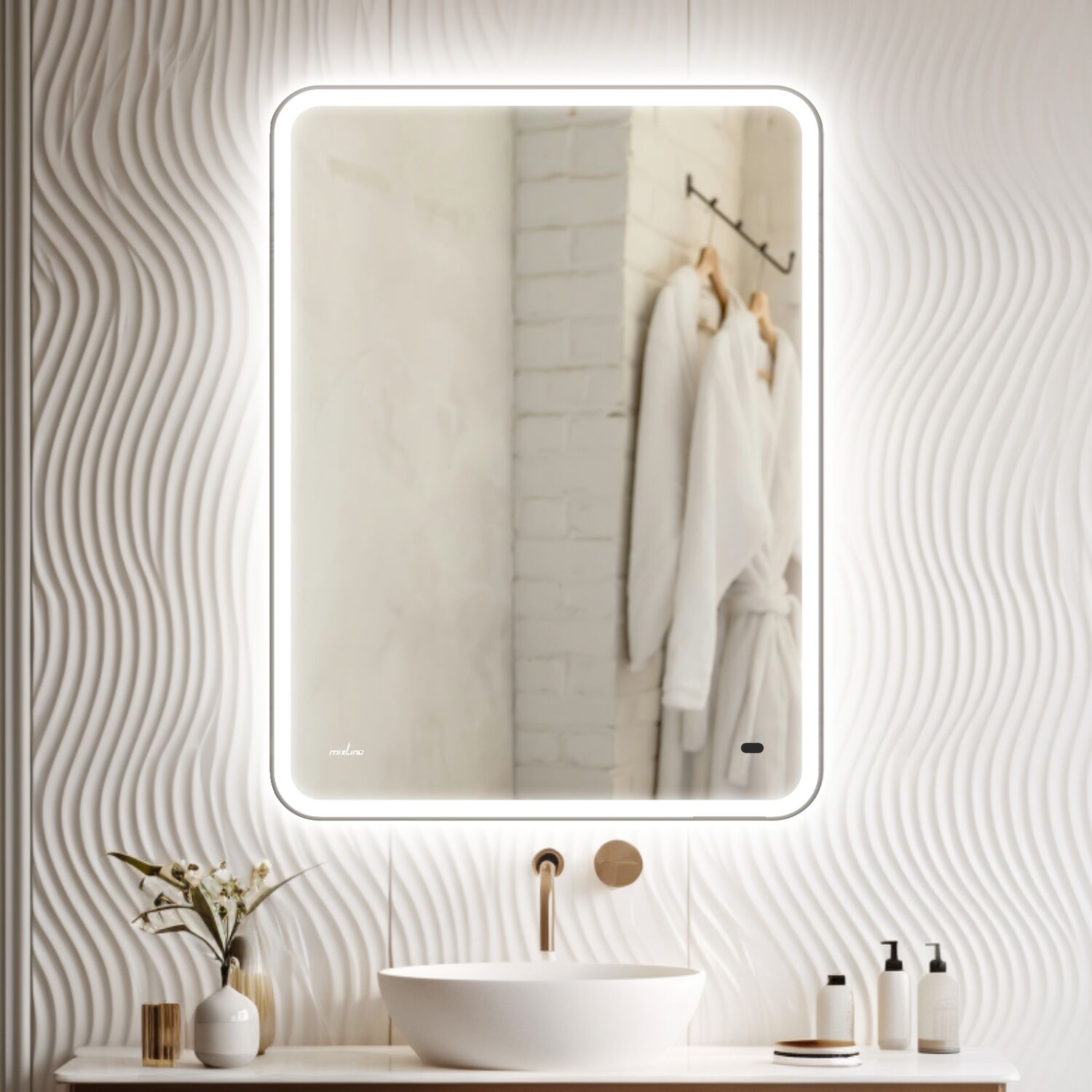 Зеркало Mixline Турин 60x80, с подсветкой - фото 1