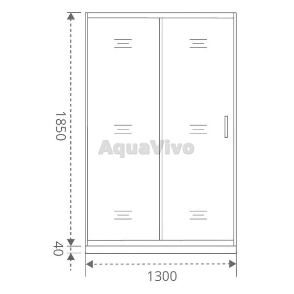 Душевая дверь Good Door Infinity WTW-130-G-CH 130, стекло грейп, профиль хром - фото 1