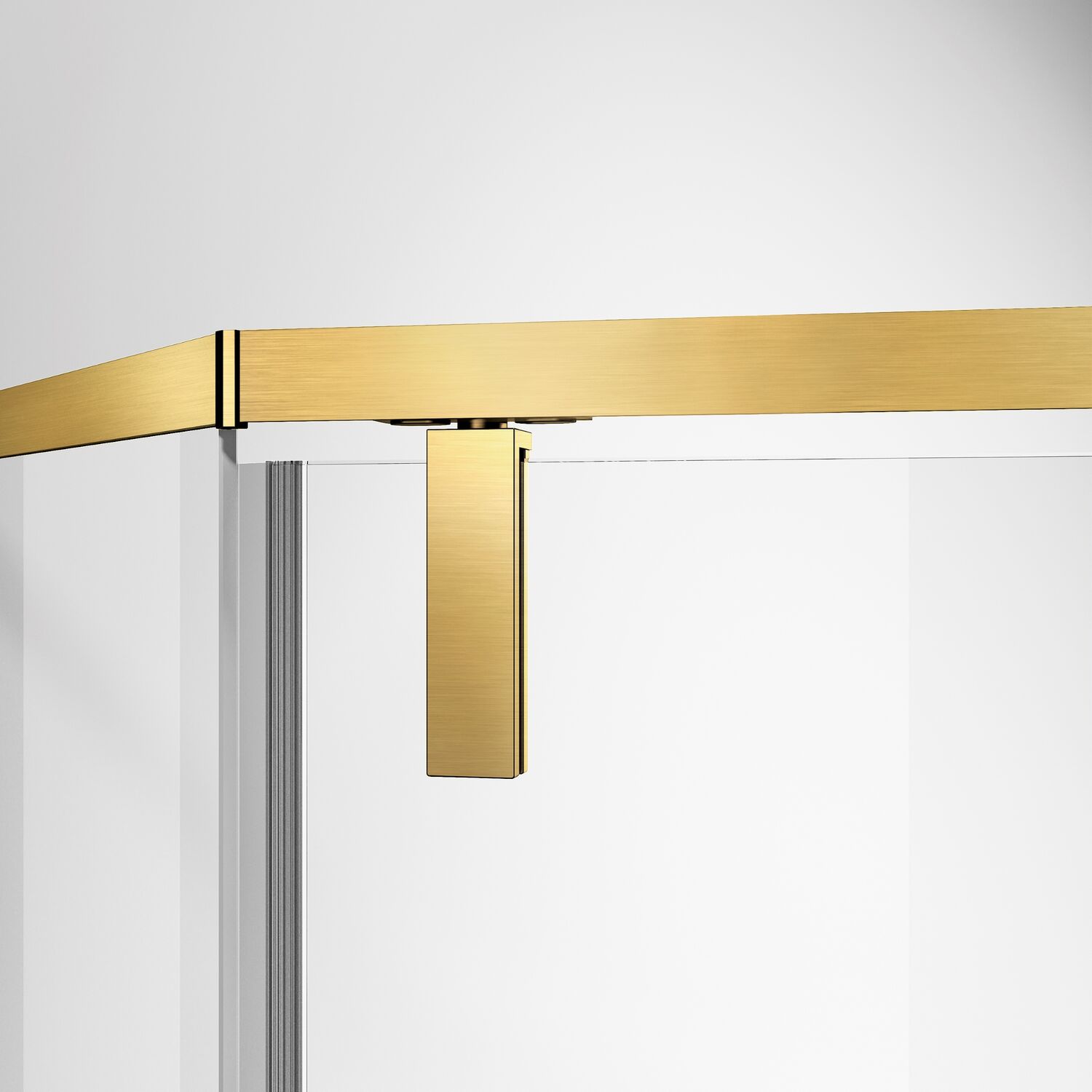 Душевой уголок Vincea Slim-N VSP-4SN 90x90, стекло прозрачное, профиль брашированное золото - фото 1