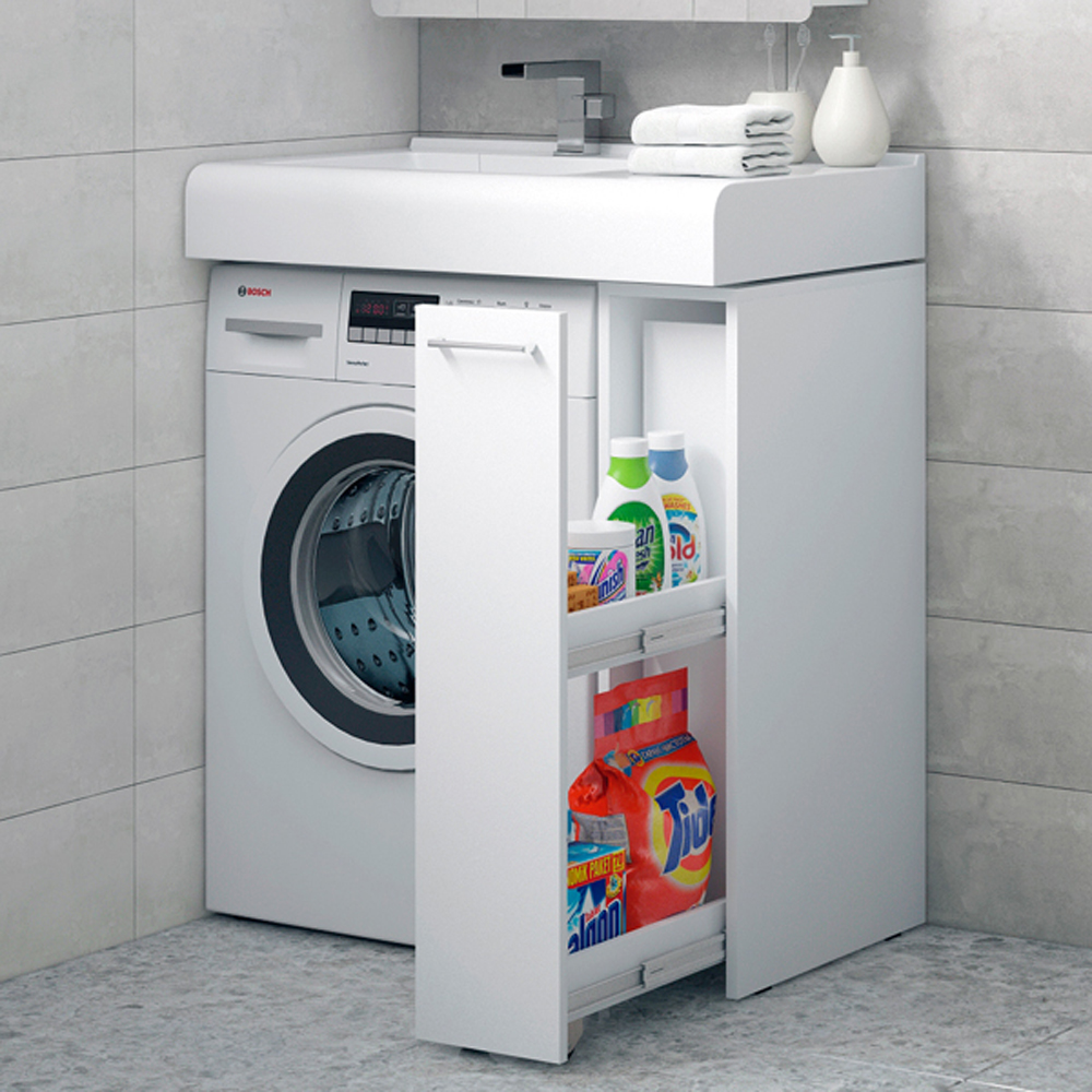 Тумба под раковину Corozo Лео 20, напольная, цвет белый - фото 1