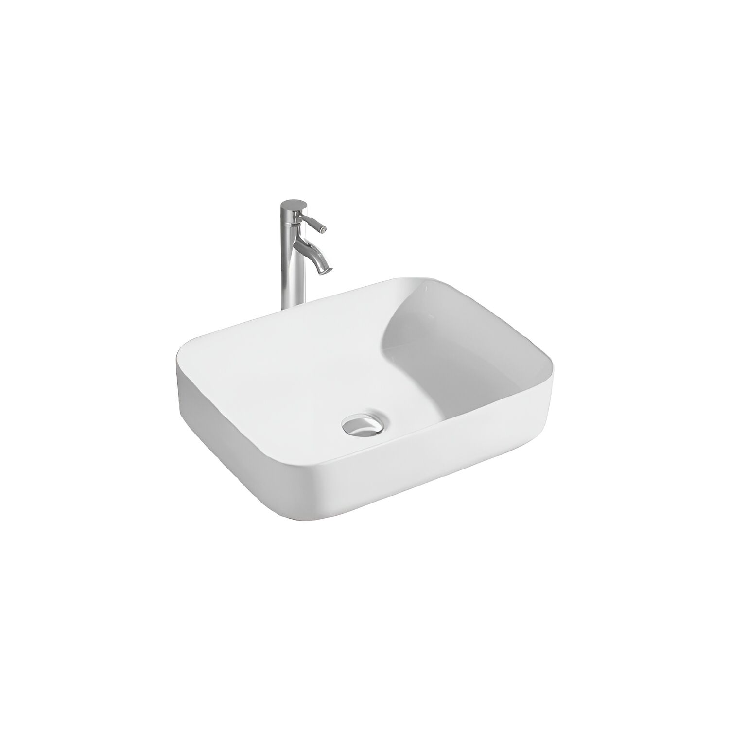 Раковина Акватек Вега AQ5515-MW накладная, 50x39 см, цвет белый матовый