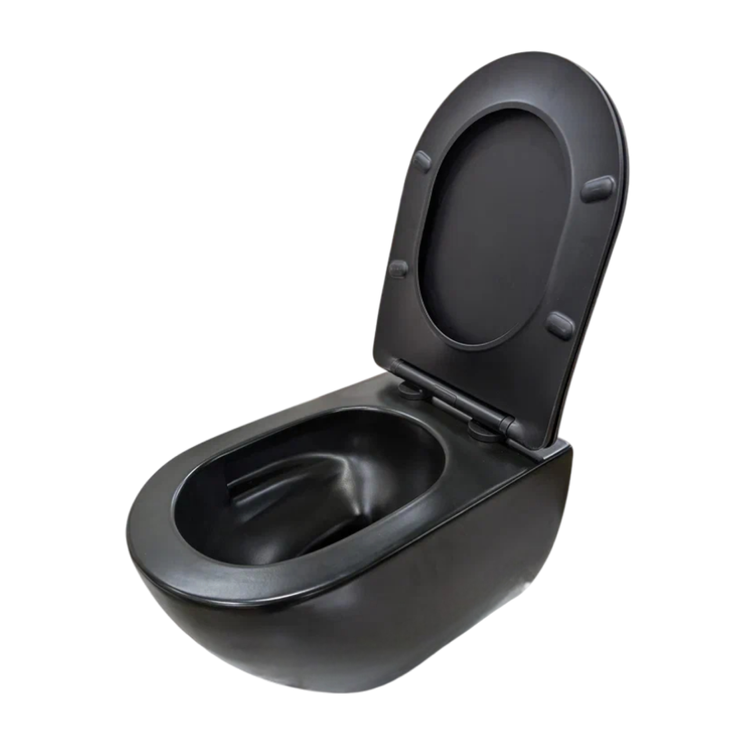 Унитаз Joki Stella XL T JK5751039MB подвесной, безободковый, смыв торнадо, с сиденьем микролифт, цвет черный матовый