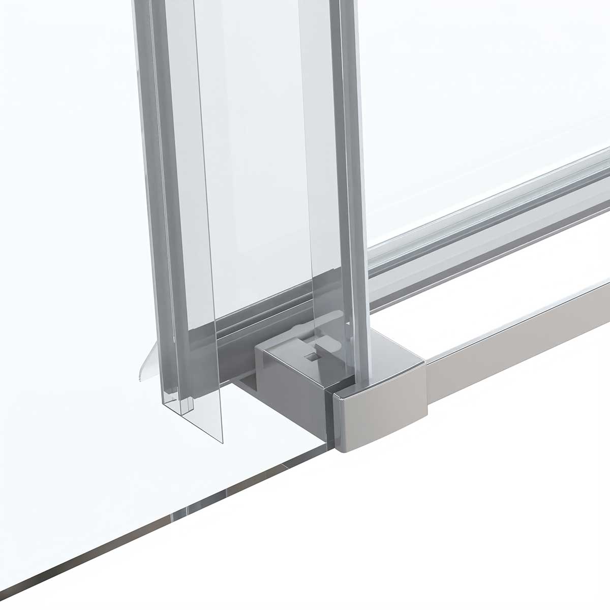 Душевая дверь Vincea Como Soft VDS-1CS 130x195, стекло прозрачное, профиль хром, с полотенцедержателем - фото 1