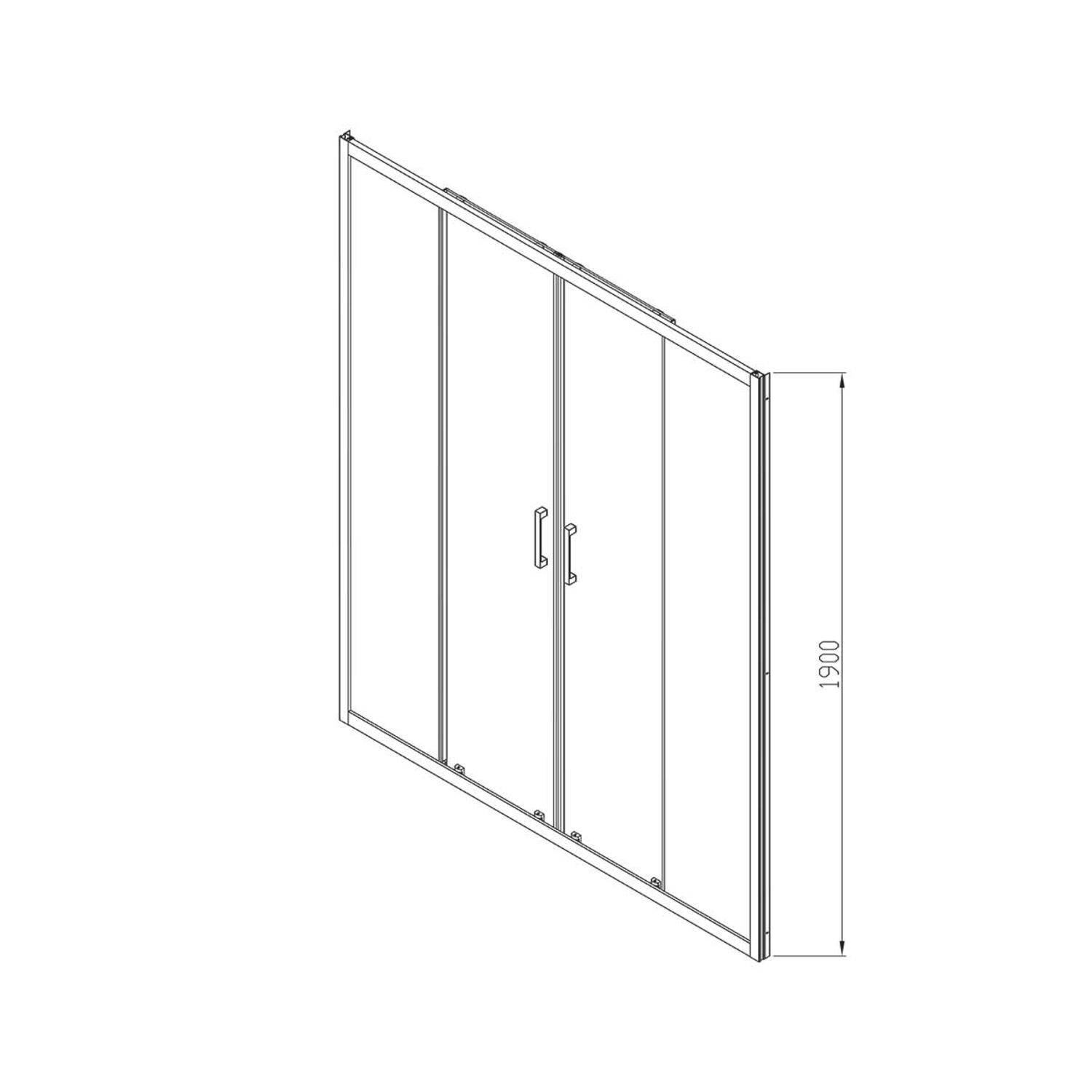 Душевая дверь Vincea Alpha VDS-3AL 180x190, стекло прозрачное, профиль хром
