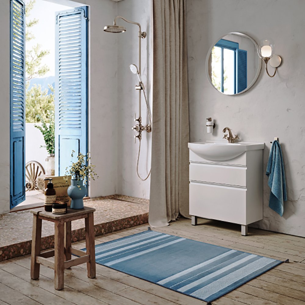 Мебель для ванной Aqwella Rodos 88, напольная, цвет белый