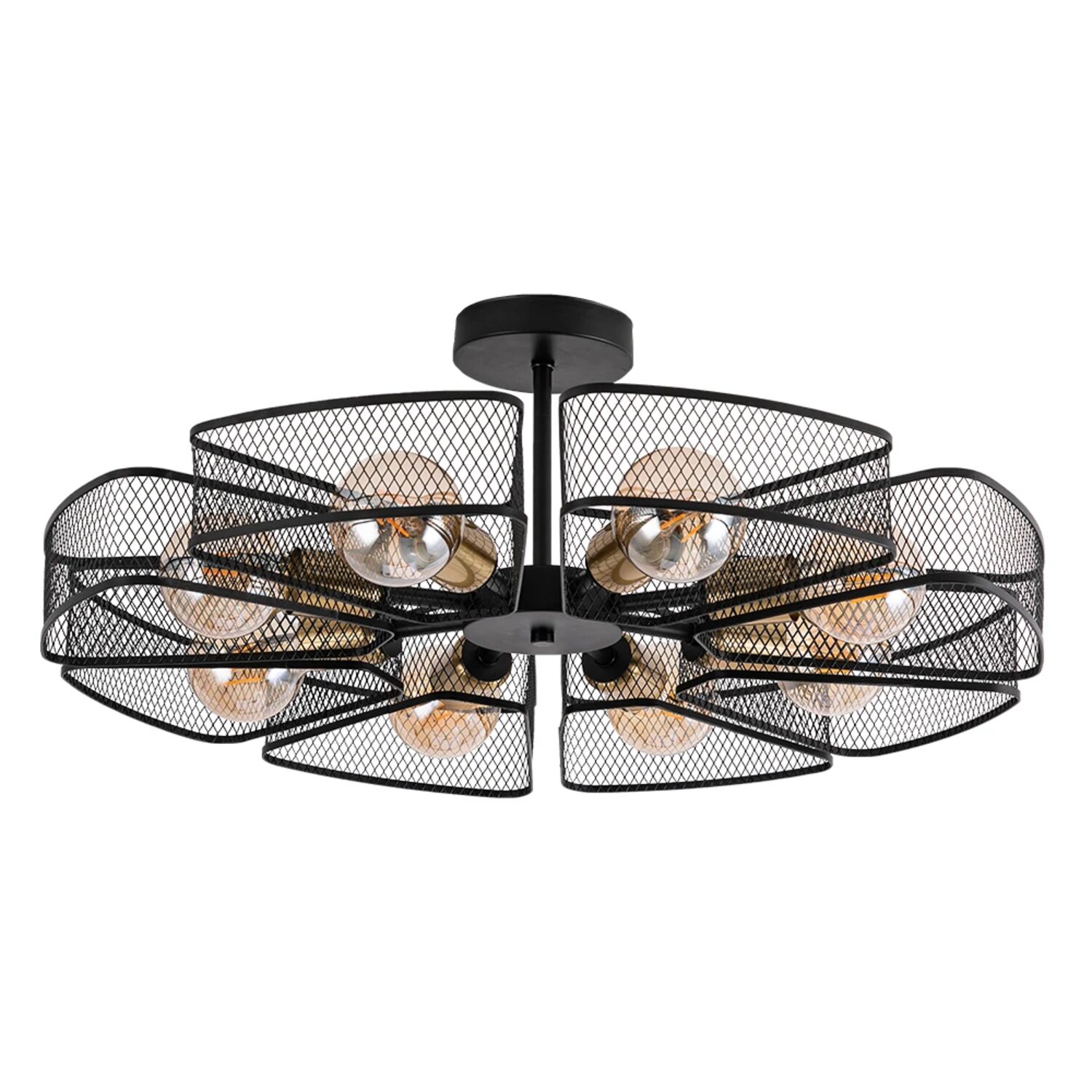 Потолочная люстра Arte Lamp Maasym A7044PL-8BK, арматура черный, плафон металл черный