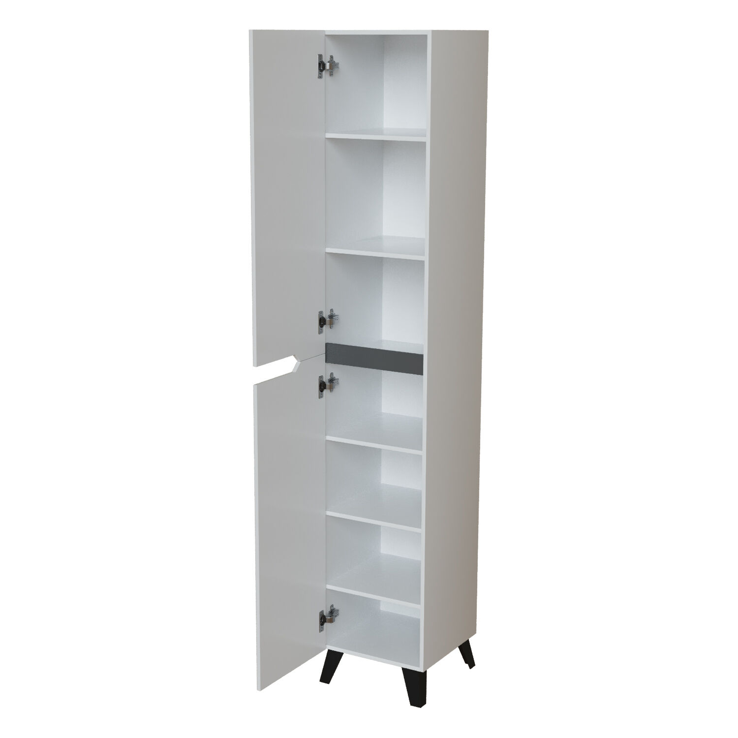 Шкаф-пенал Mixline Орион 35, цвет белый / графит - фото 1