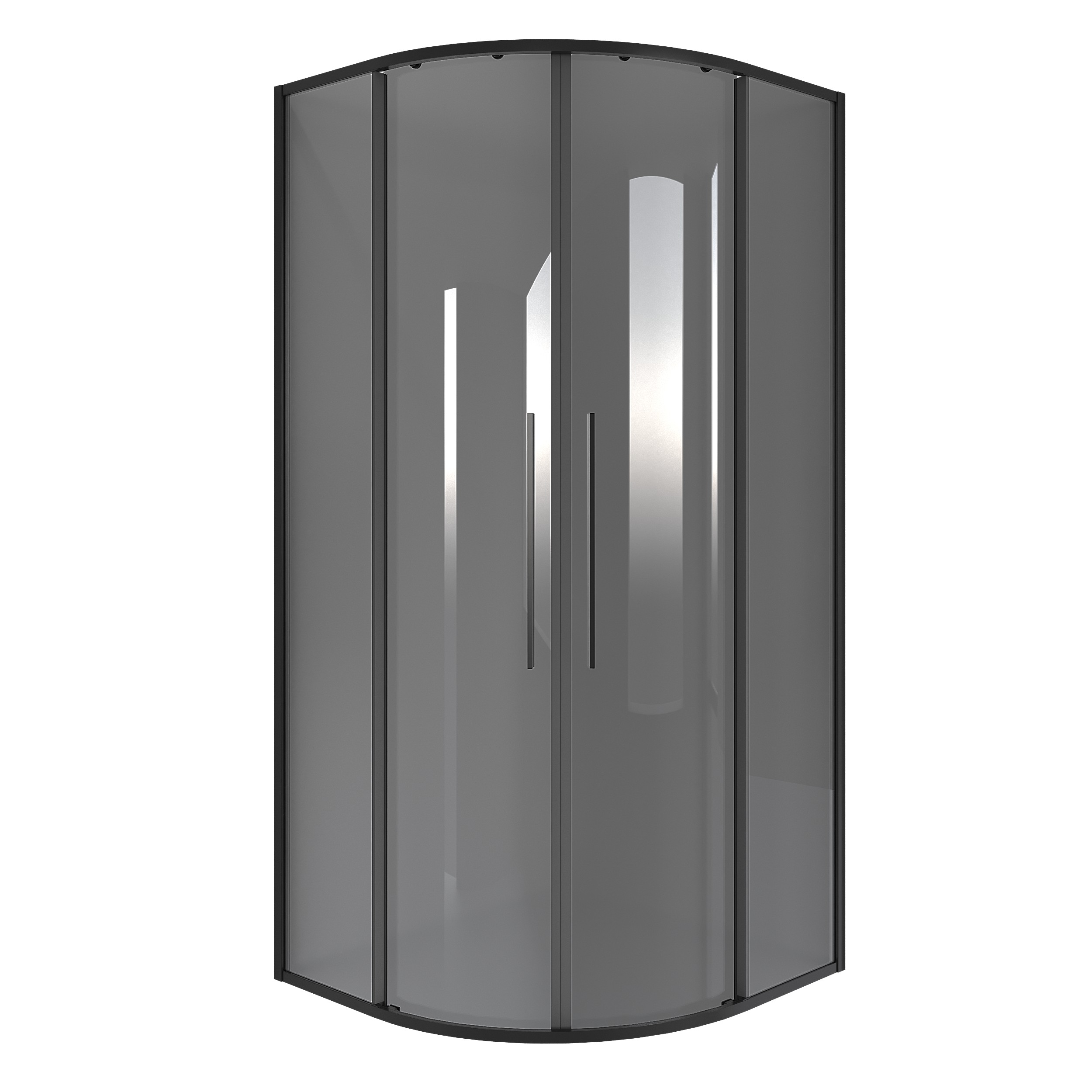 Душевой уголок Niagara Nova NG-2827-34 Black 100x100, стекло тонированное, профиль черный матовый - фото 1