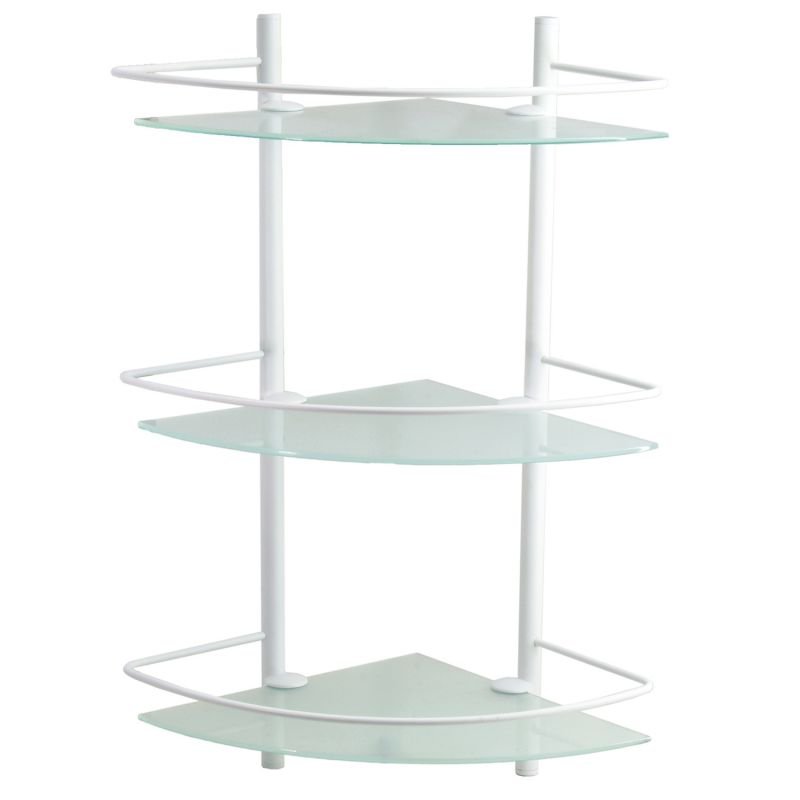 Полка WasserKRAFT K-3133 White, угловая, тройная, цвет белый
