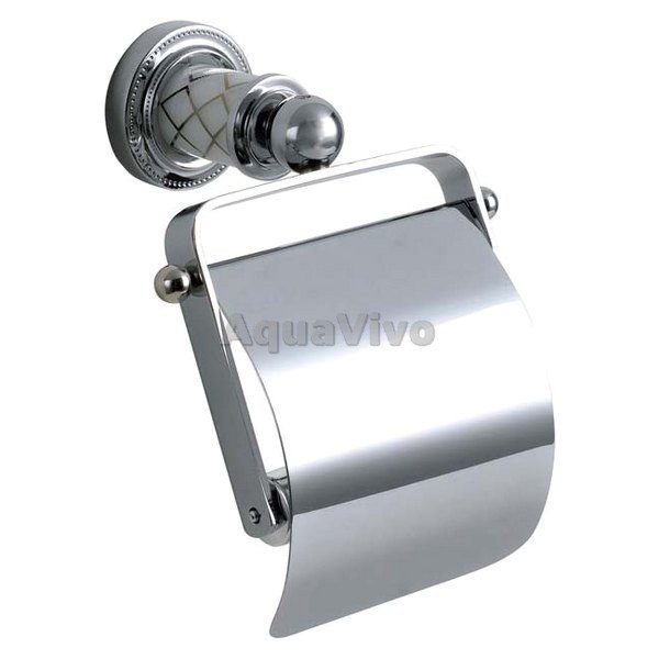 Держатель туалетной бумаги Boheme Murano 10901-CR с крышкой, цвет хром
