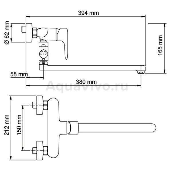 Смеситель WasserKRAFT Vils 5602L для ванны с душем, цвет хром