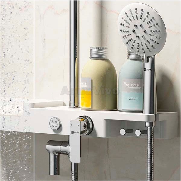 Душевая стойка Lemark Tropic LM7007C с верхним душем, смесителем - фото 1