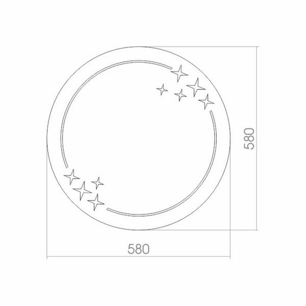 Зеркало Mixline Звезда 58x58 с рисунком - фото 1