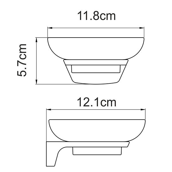 Мыльница WasserKRAFT Wiese K-8929, цвет оружейная сталь