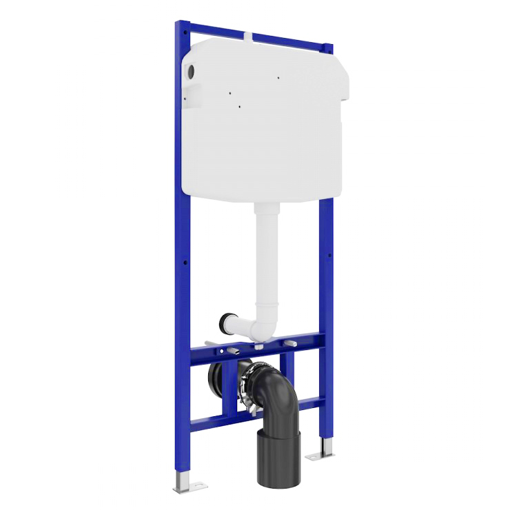 Комплект: Инсталляция JK03553+Кнопка JK023543BM черная+Verna T JK3031025 белый унитаз, смыв торнадо