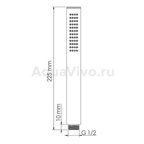 Душевая лейка WasserKRAFT A137, 1 режим, цвет хром - фото 1