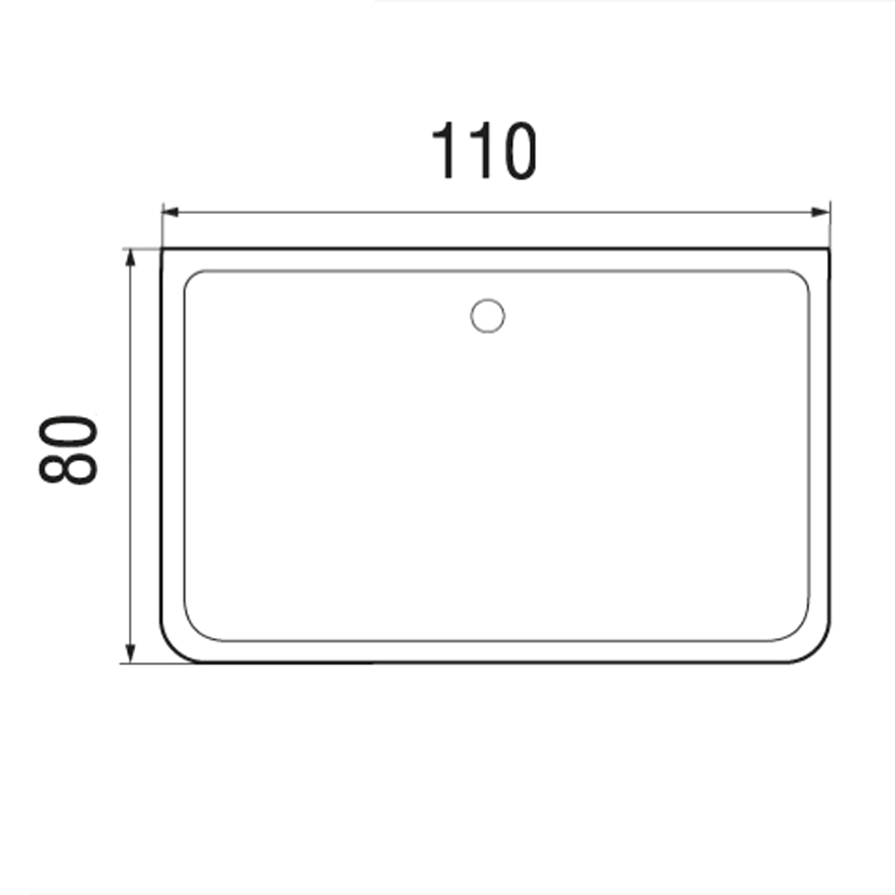 Поддон для душа Wemor 110/80/24 S 110x80, ABS-пластик, цвет белый - фото 1