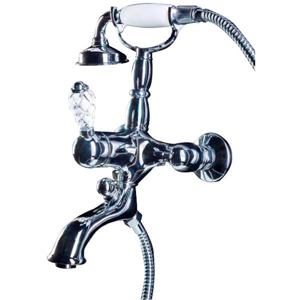 Смеситель Boheme Luxury Crystal 263-CRST для ванны, с душевым гарнитуром
