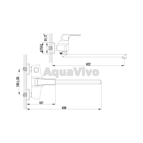 Смеситель Lemark Unit LM4517C для ванны с душем