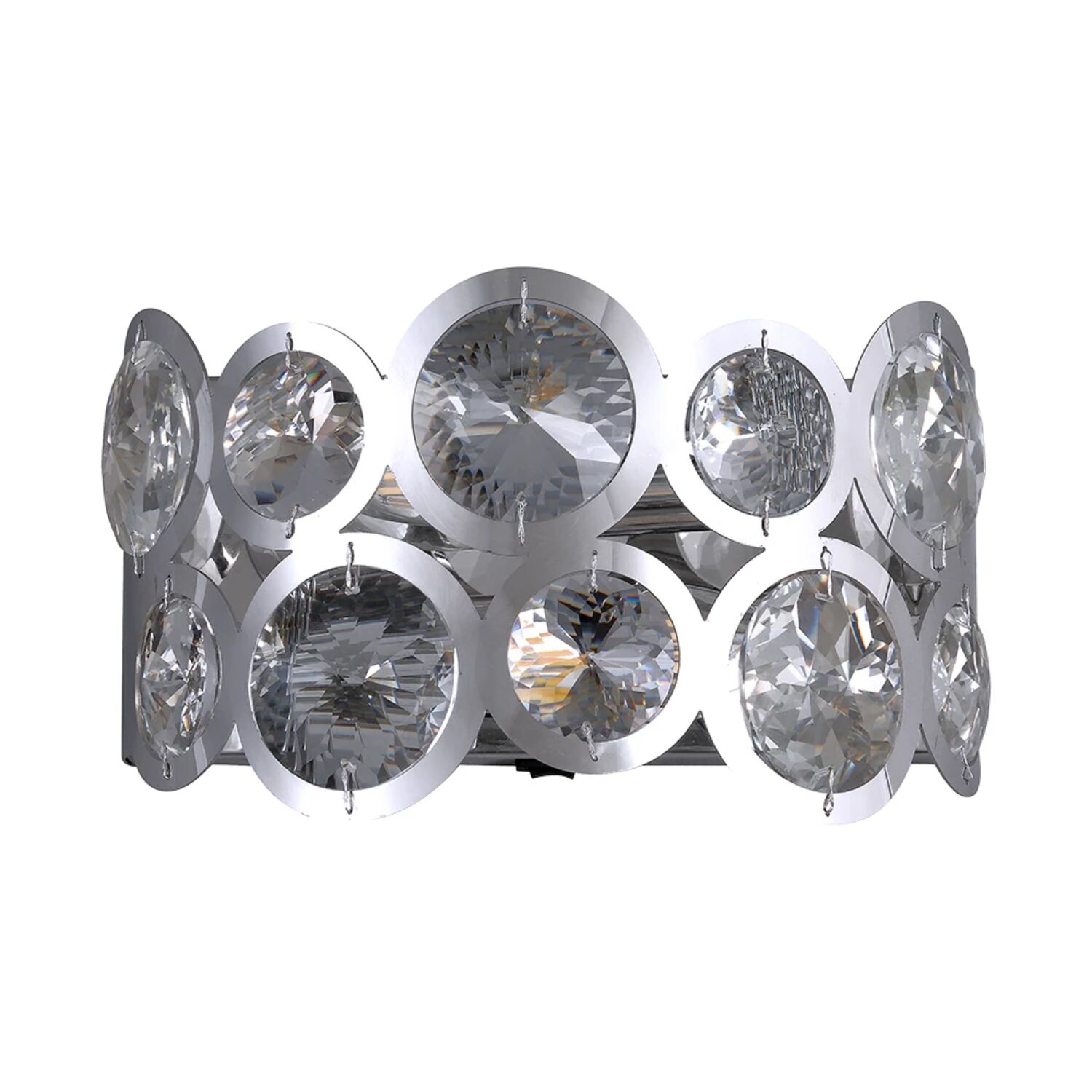Настенный светильник Arte Lamp Sarah A1062AP-2CC, арматура хром, плафон хрусталь прозрачный