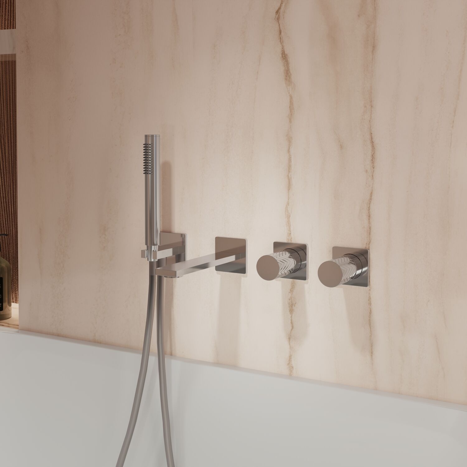 Смеситель Vincea Alto VBTW-6AL1CH для ванны с душем, встраиваемый, цвет хром - фото 1