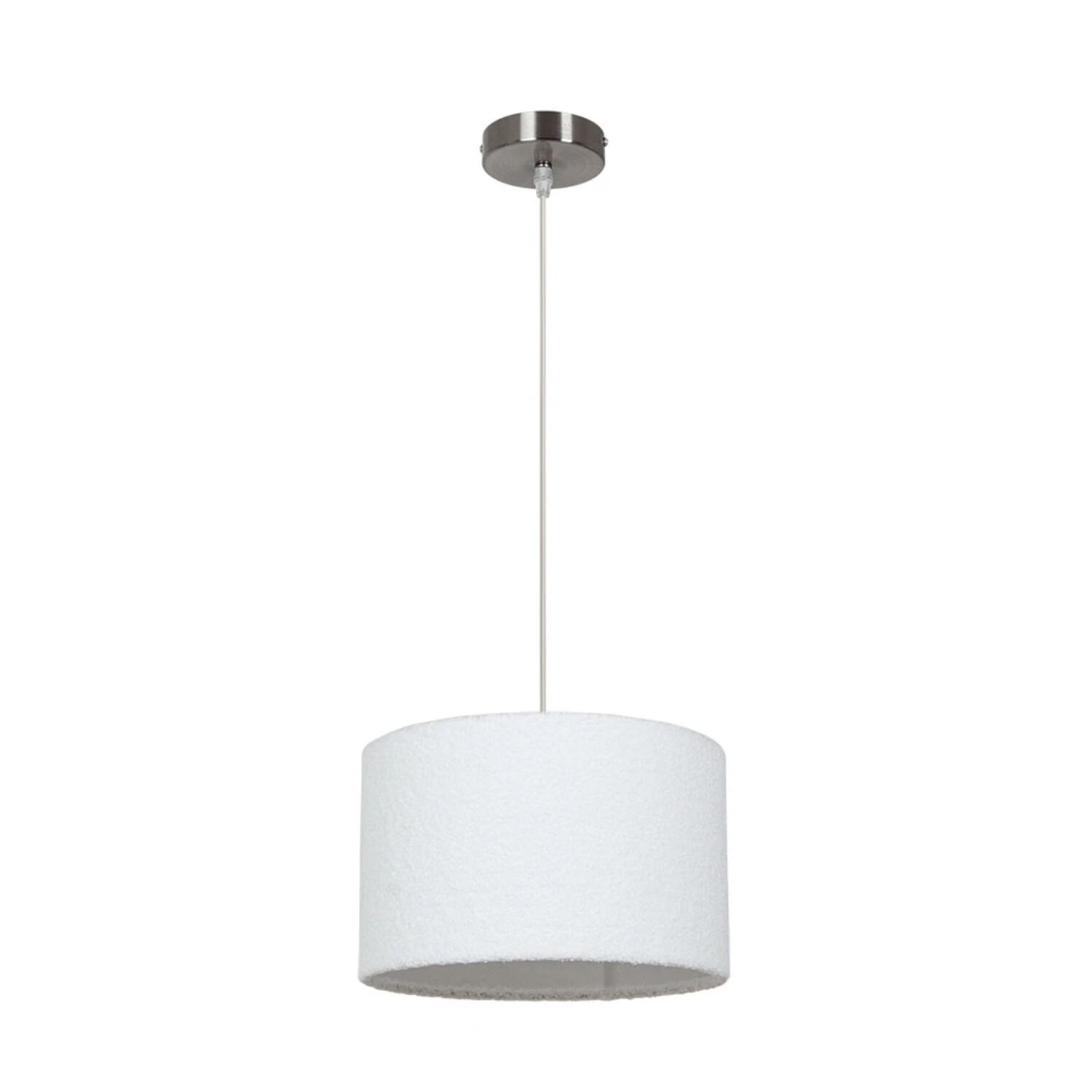 Подвесной светильник Arte Lamp Charlie A5071SP-1SS, арматура матовое серебро, плафон ткань белая