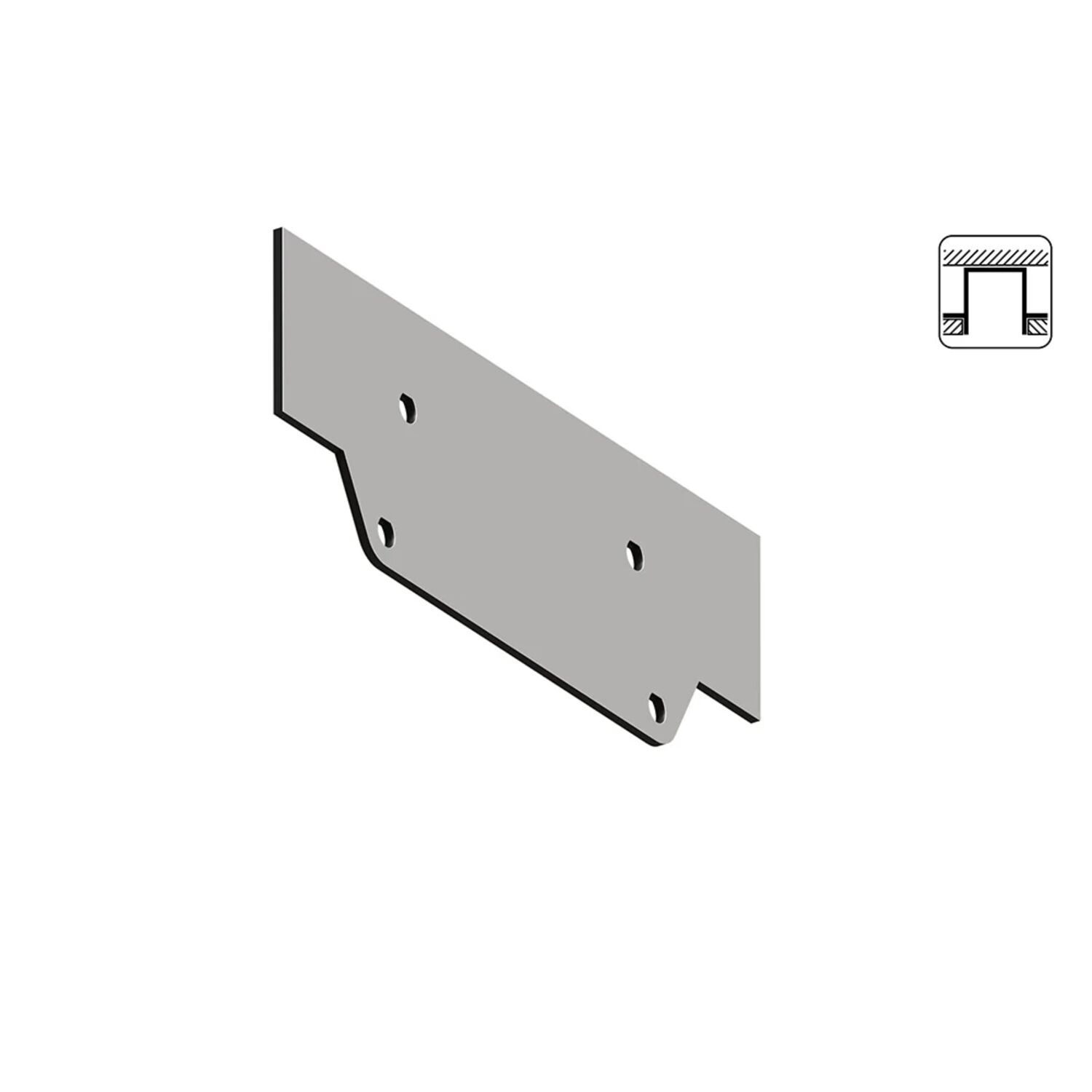 Заглушка для профиля Arte Lamp Track Accessories A631005E, арматура черная /  белая   