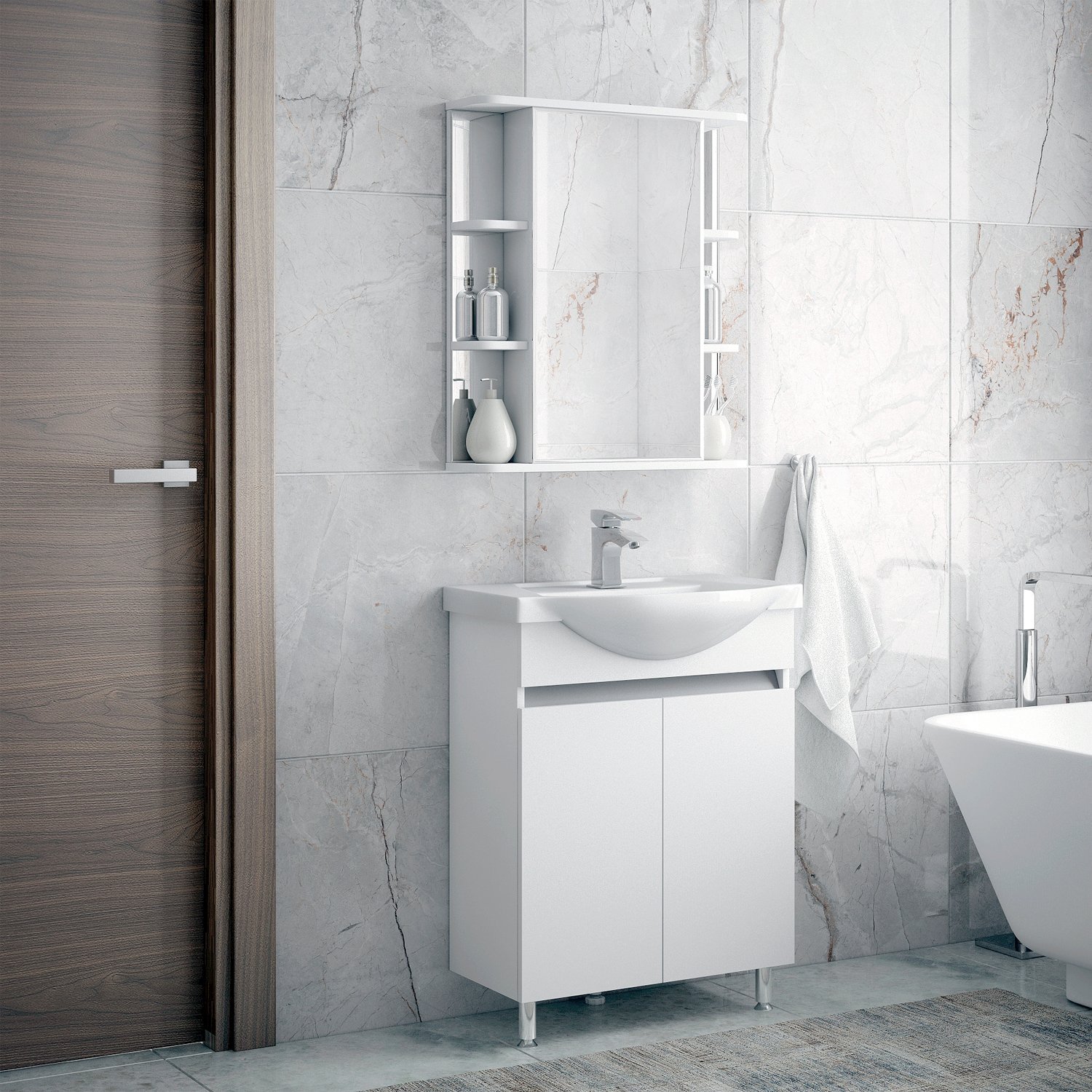 Мебель для ванной Corozo Джуно 55, цвет белый