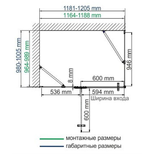 Душевой уголок WasserKRAFT Aller White WasserSchutz 10H10LW 120x100 левый, стекло прозрачное, профиль серебристый