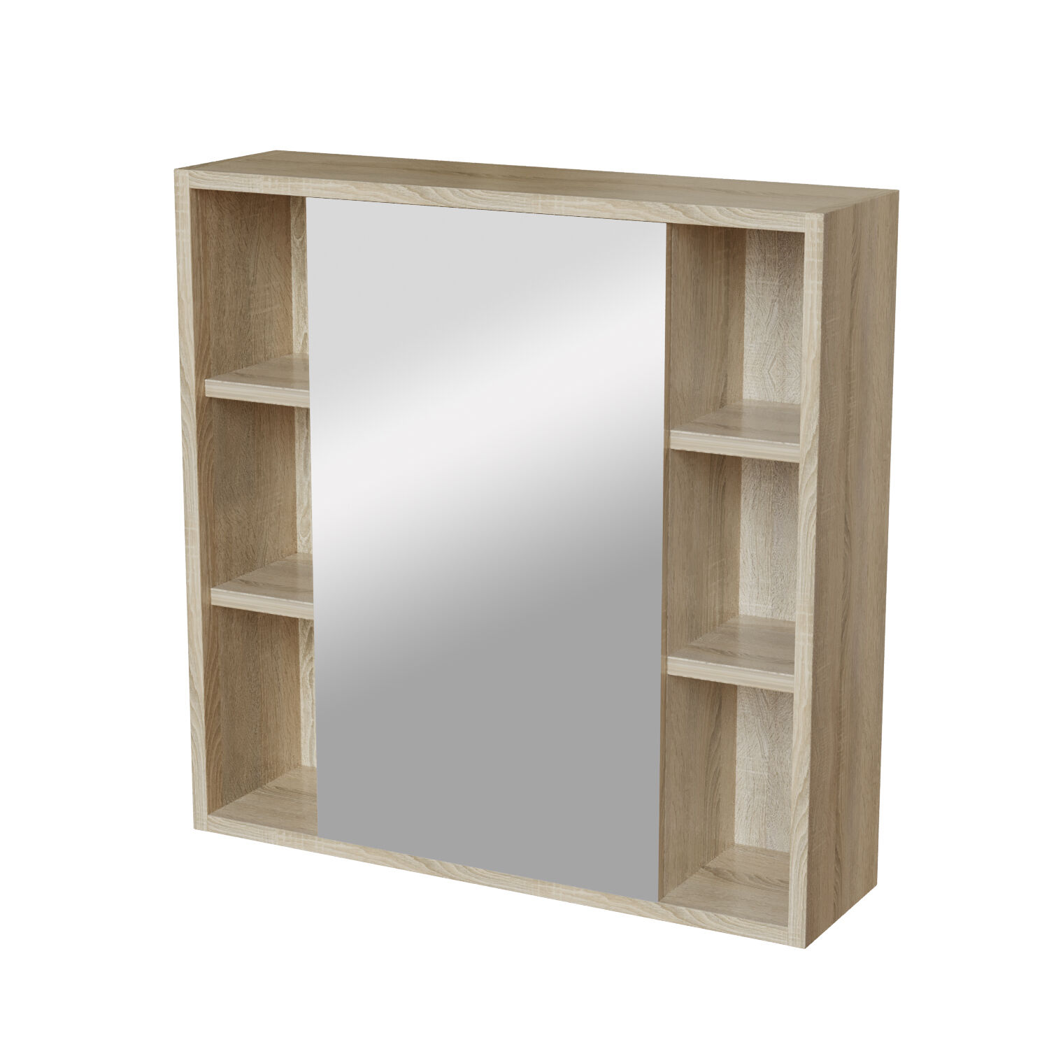 Шкаф-зеркало Mixline Милтон 70, цвет дуб сонома