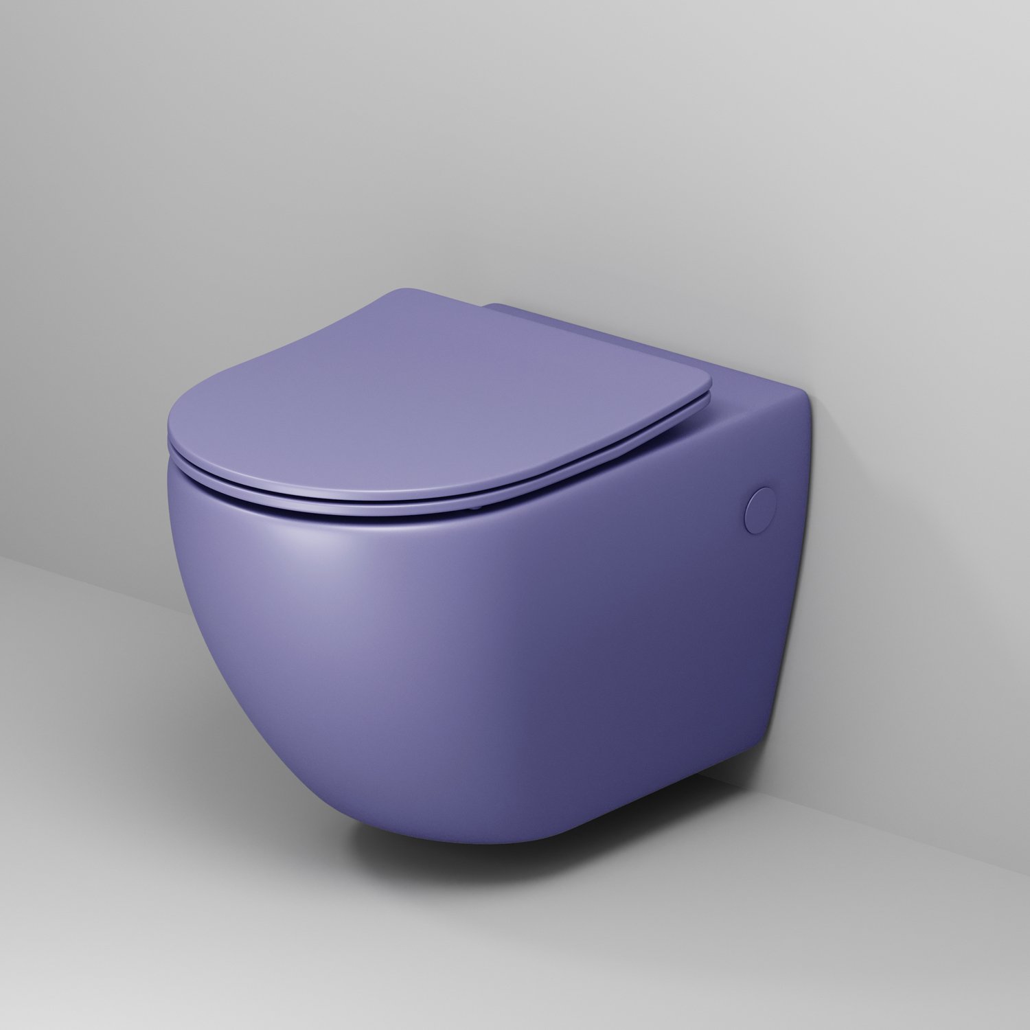 Унитаз Grossman Color GR-4411 LIMS подвесной, безободковый, с сиденьем микролифт, цвет фиолетовый матовый - фото 1