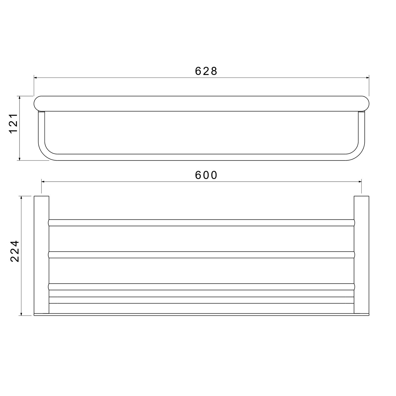 Полка Акватек Лира AQ4415CR, цвет хром