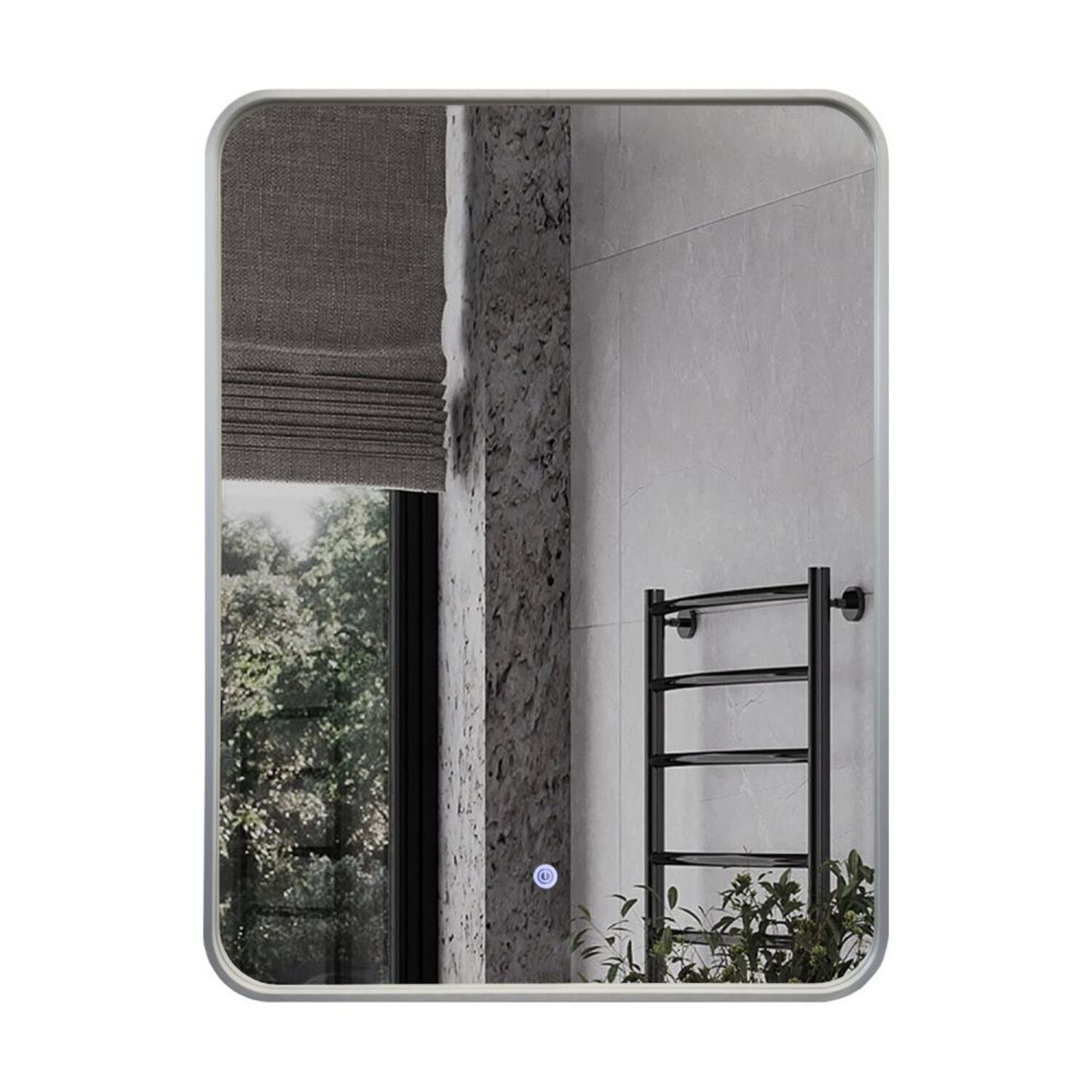 Зеркало Comforty Сириус 60, с подсветкой, цвет серебро