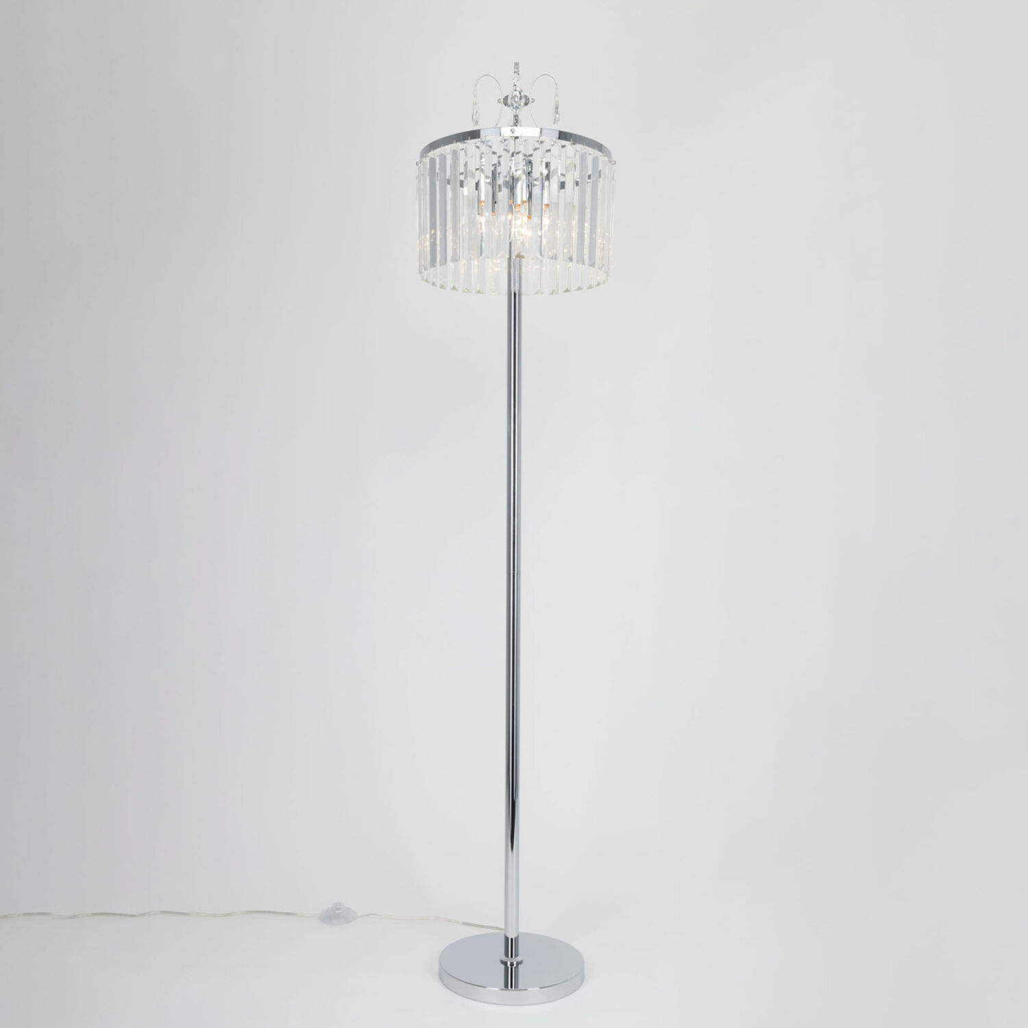Торшер Citilux Инга CL335941, арматура хром, плафоны хрусталь прозрачный