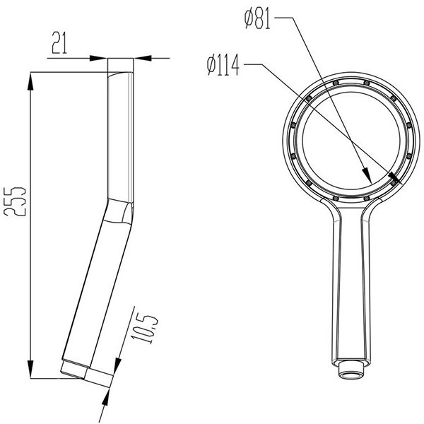 Душевая лейка Lemark LM0820C, 1 режим, цвет хром - фото 1