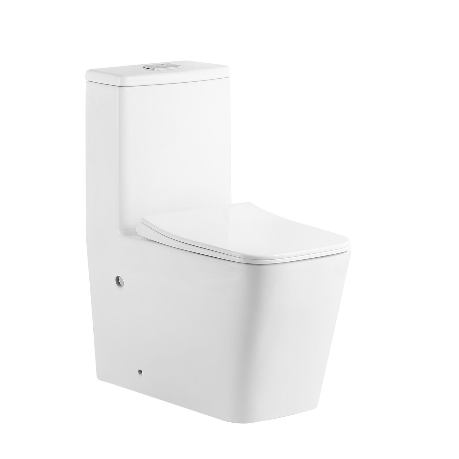 Унитаз-моноблок Grossman Classic GR-4486SQ напольный, безободковый, смыв Торнадо, с сиденьем микролифт, цвет белый глянец