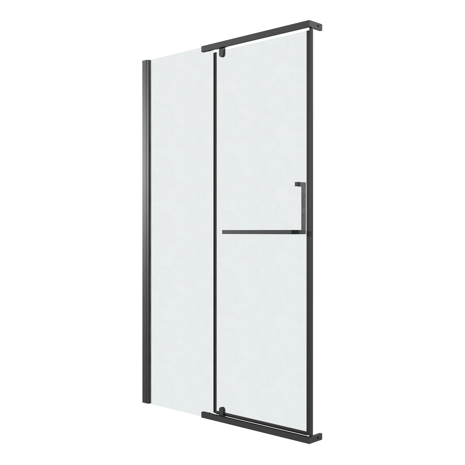 Душевая дверь Grossman Pragma 100.K33.03.110.21.02 110х195, левая, стекло шиншилла, профиль черный матовый