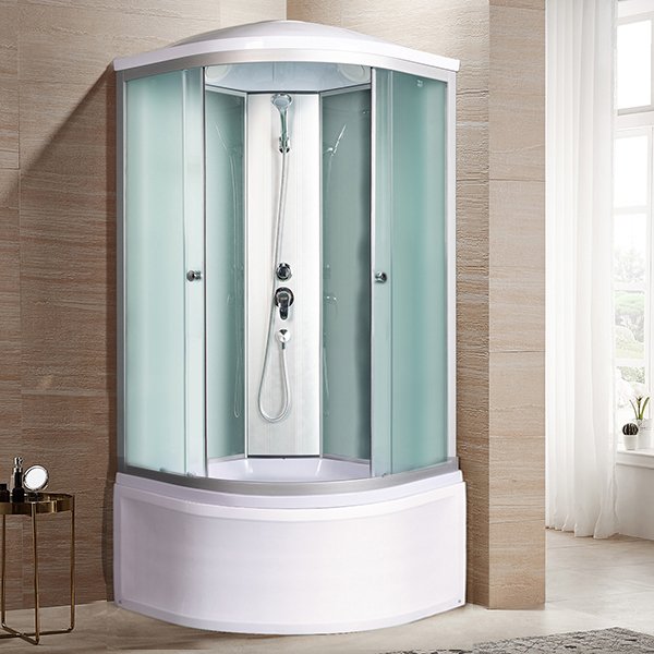 Душевая кабина River Nara Light 90/44 МТ 90x90, стекло матовое, профиль хром матовый, с крышей