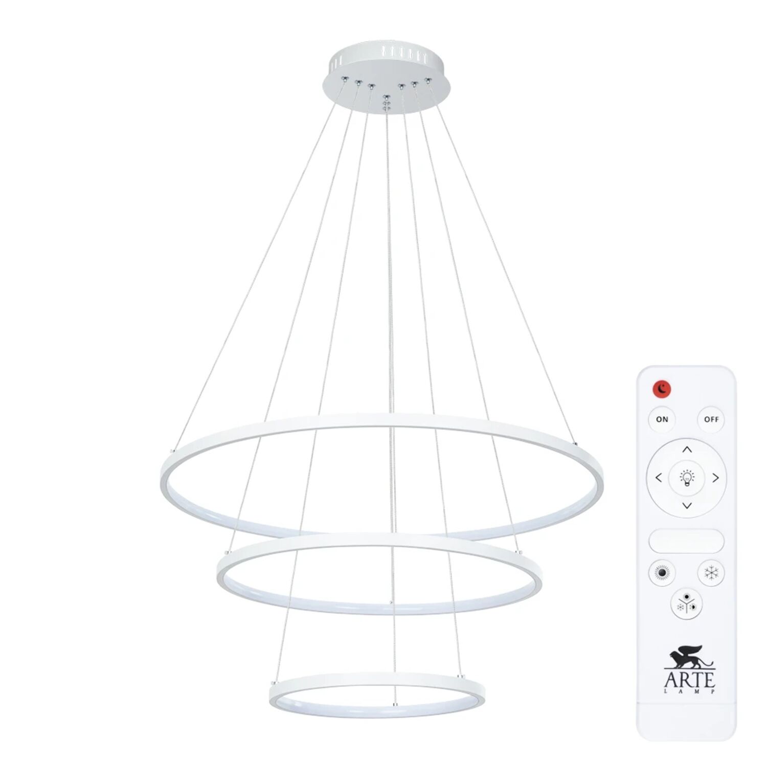 Подвесная люстра Arte Lamp Frodo A2197SP-3WH, арматура белая, плафон акрил белый