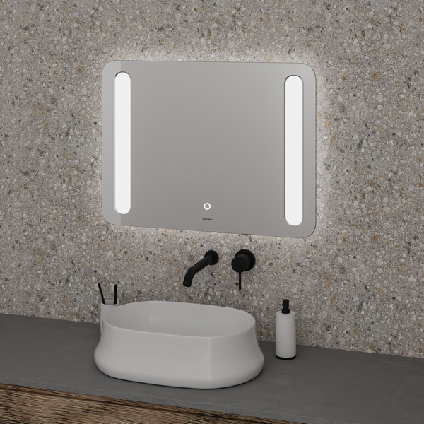 Зеркало Grossman Lara 100x80, с гравировкой, с подсветкой - фото 1