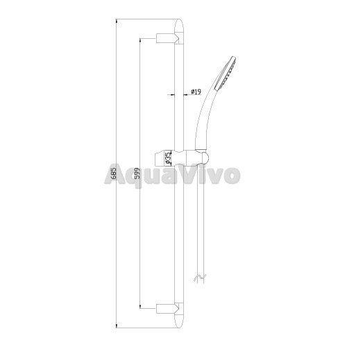 Душевой гарнитур Lemark LM8067C с лейкой и шлангом - фото 1