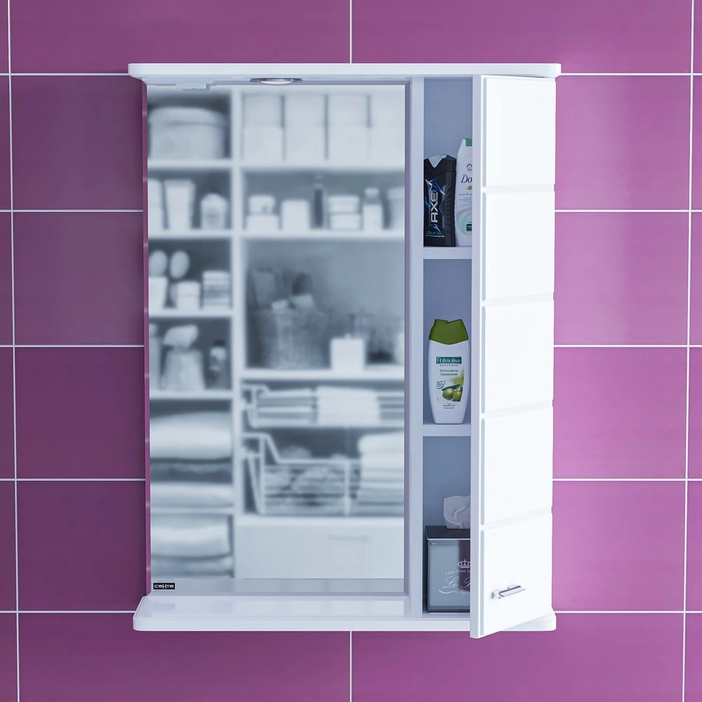 Мебель для ванной Санта Омега 60 подвесная, с ящиками, цвет белый