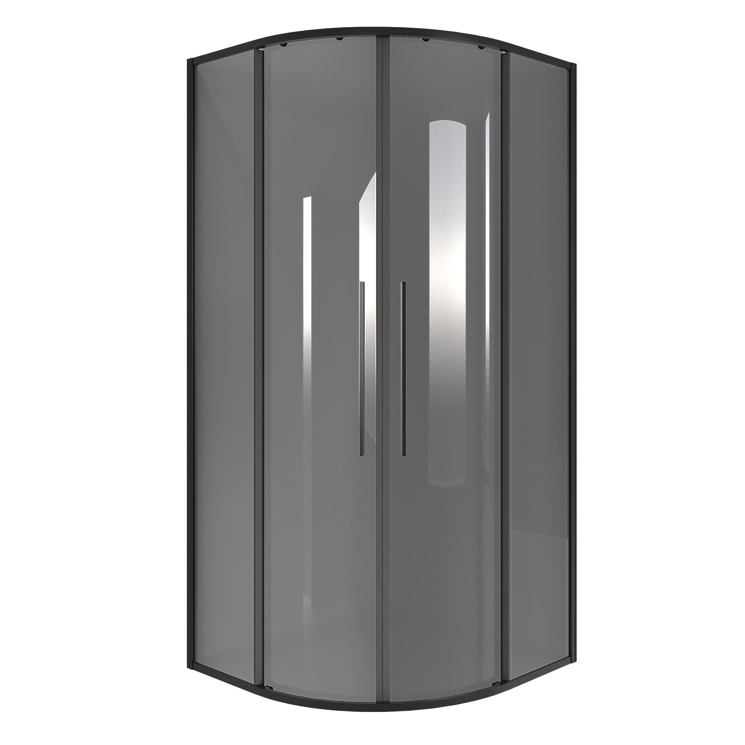 Душевой уголок Niagara Nova NG-2827-34 Black 100x100, стекло тонированное, профиль черный матовый