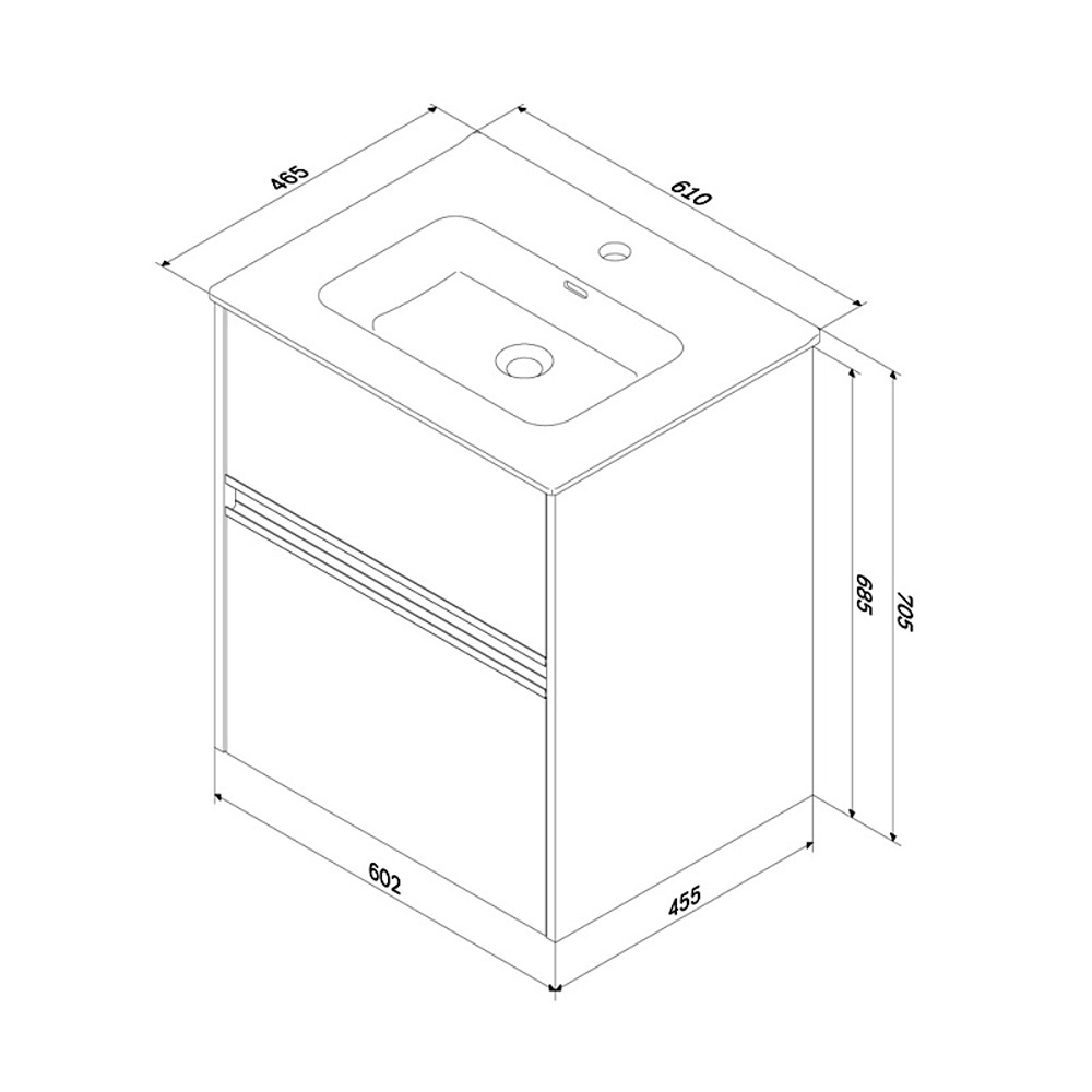 Мебель для ванной AM.PM Sense 60 подвесная/напольная, цвет светлое дерево