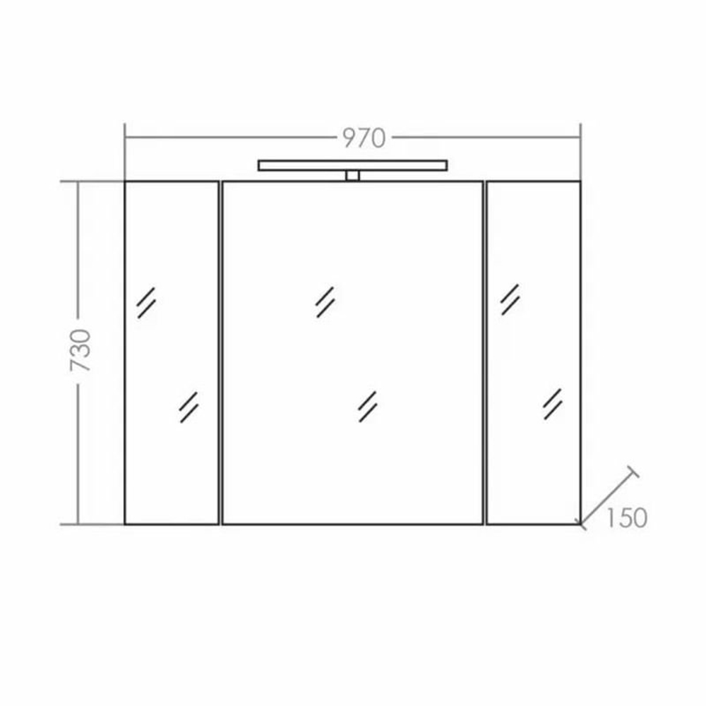 Мебель для ванной Санта Лондон 100 напольная, с ящиками, цвет белый