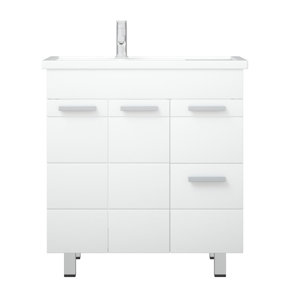 Тумба под раковину Corozo Денвер Z2 80, цвет белый - фото 1