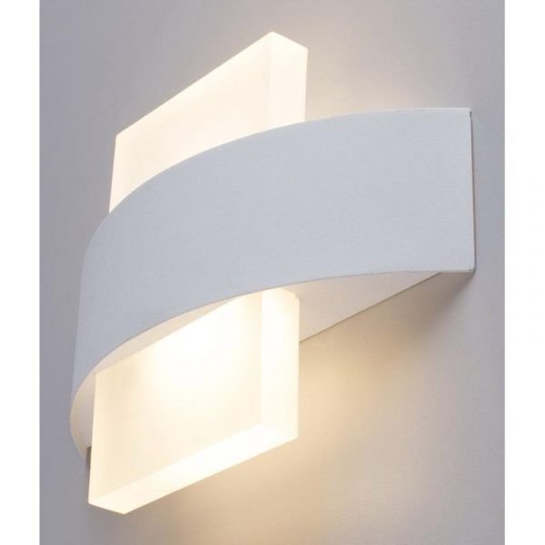 Настенный светильник Arte Lamp Croce A1444AP-1WH, арматура белая, плафон акрил белый, 23х6 см