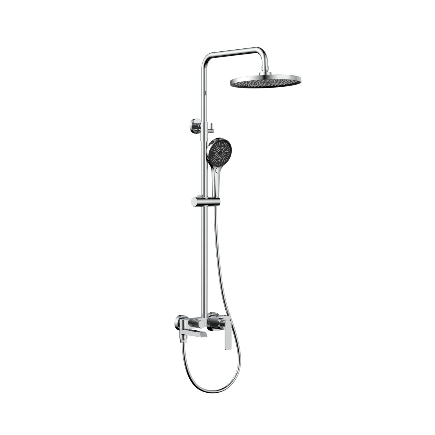 Душевая стойка Vincea VSFS-413CH, с верхним душем, смесителем, цвет хром