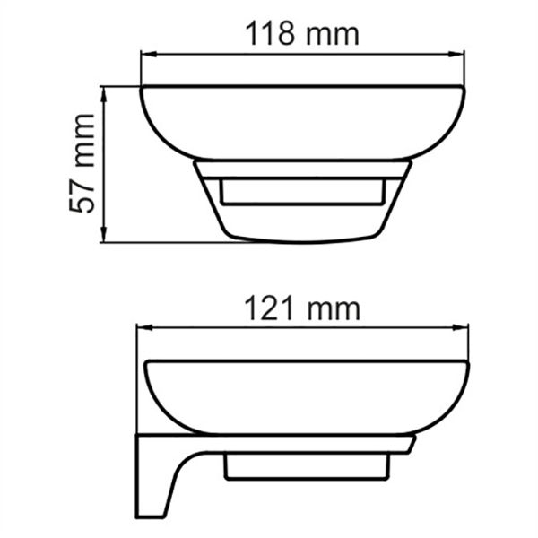 Мыльница WasserKRAFT Glan K-5129, цвет черный - фото 1