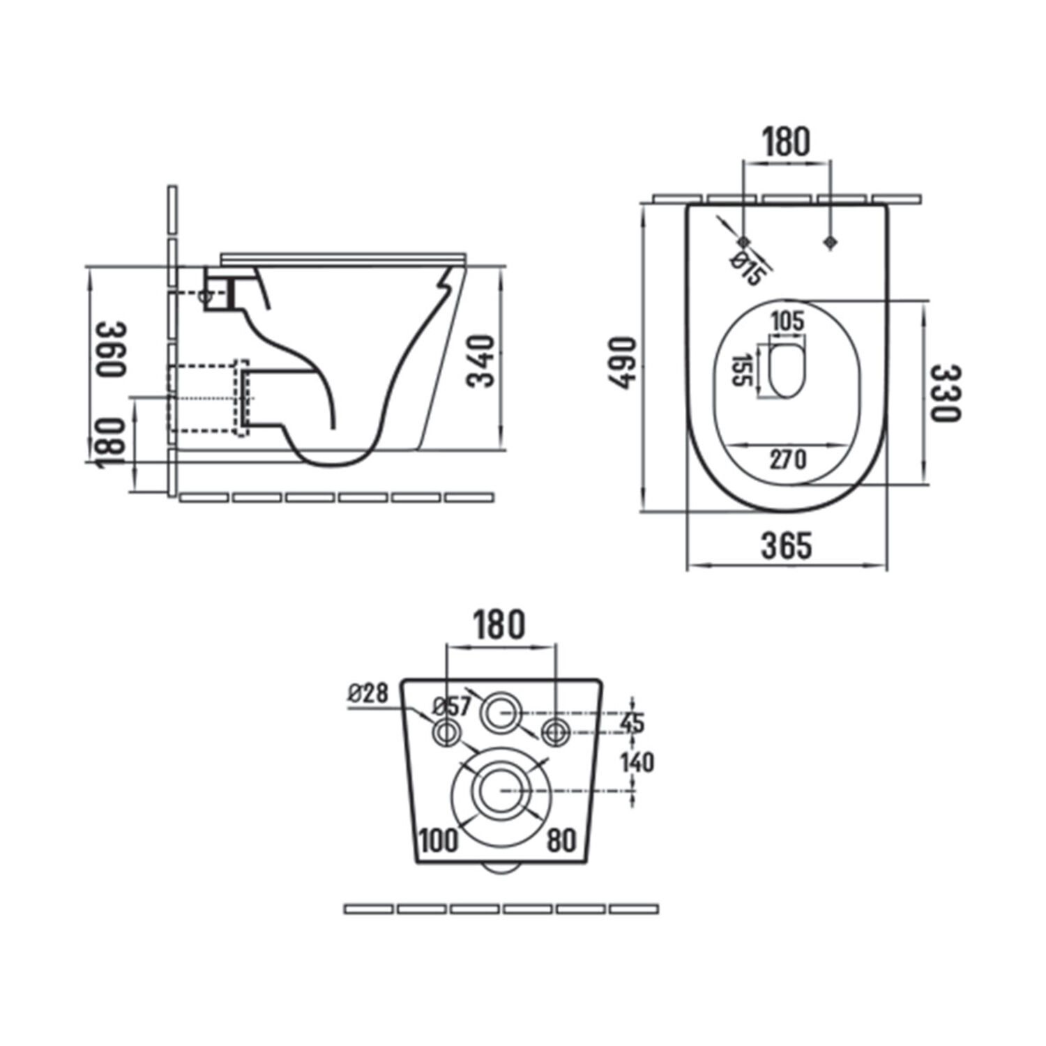 Унитаз Vincea Piatti VT1-11S подвесной, безободковый, с сиденьем микролифт, цвет белый - фото 1
